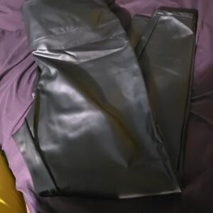 a new day Black Faux Leather Pants